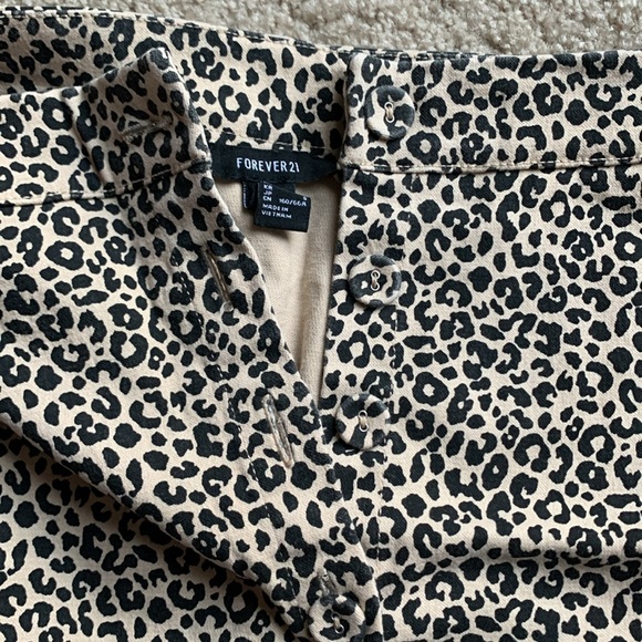 Forever21 button up cheetah mini skirt - Picture 2 of 3
